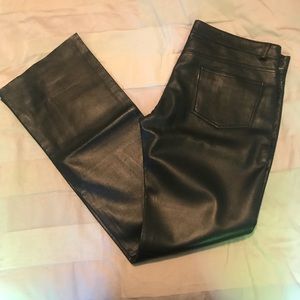 Michael Hoban Genuine Leather Black Pants